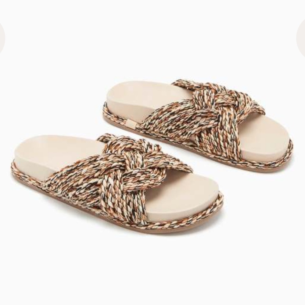 Ulla Johnson Woven Palma Twisted Rope Slide Size 36/5.5